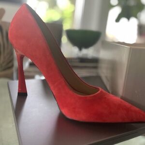Never worn high heeled suede pumps by Marc Fisher